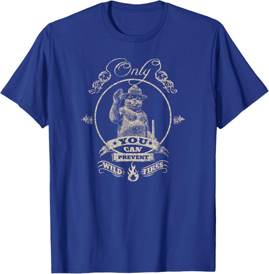 Smokey Bear Smokey Arabesque Version 2 T-Shirt - T-Shirt | Royal