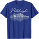 Pittsburgh Skyline Shirt , Men, Girls & Boys T-Shirt - T-Shirt | Royal