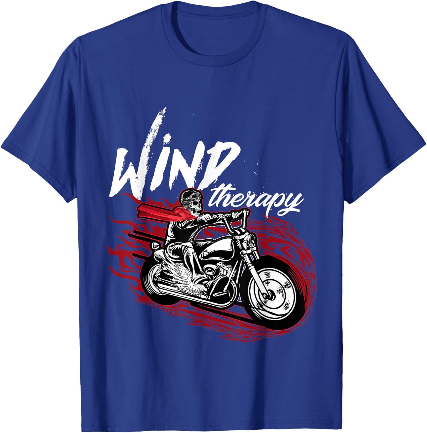 Wind Therapy Motorbike Motorcycle Men Women T-Shirt - T-Shirt | Royal