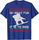 Snowboard Ugly Christmas - Christmas Funny Gift T-Shirt - T-Shirt | Royal