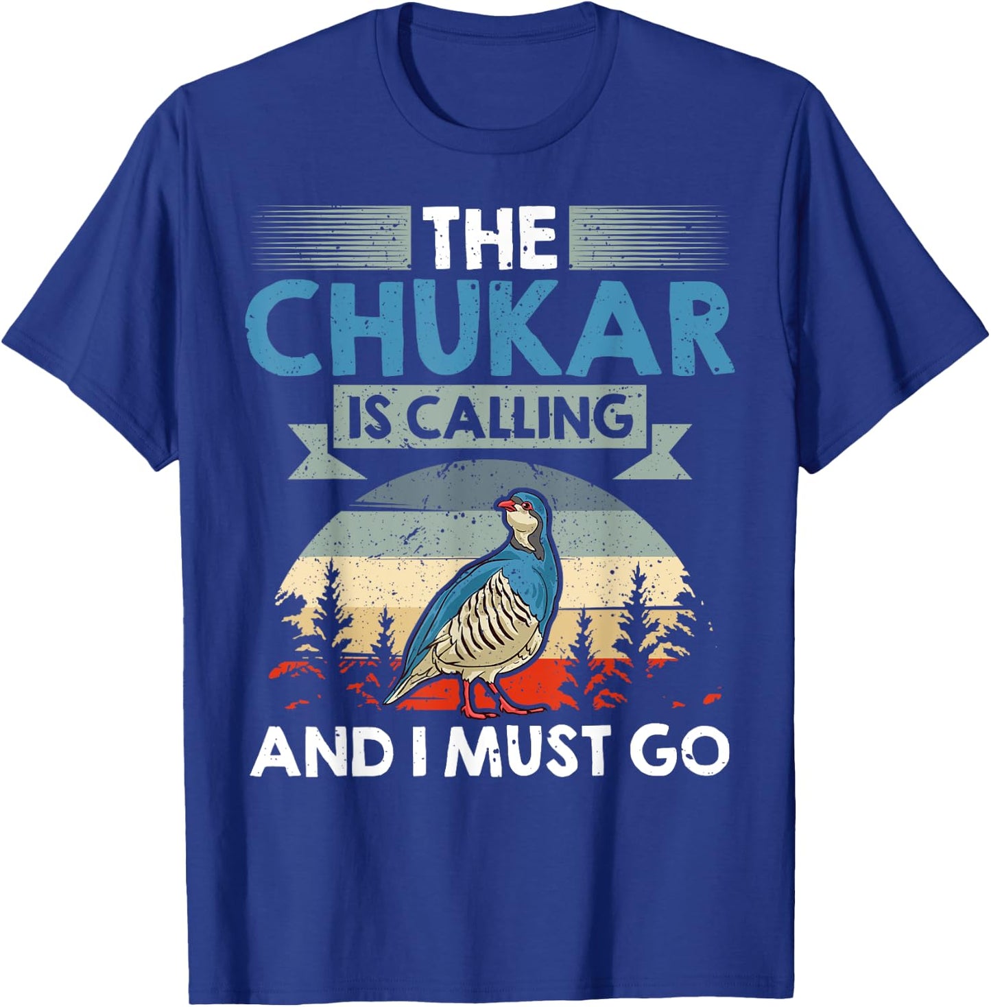 Chukar Hunting Flying Bird Animals Hunt T-Shirt - T-Shirt | Royal