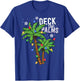 Deck The Palms Tropical Hawaii Christmas Palm Tree Lights T-Shirt - T-Shirt | Royal