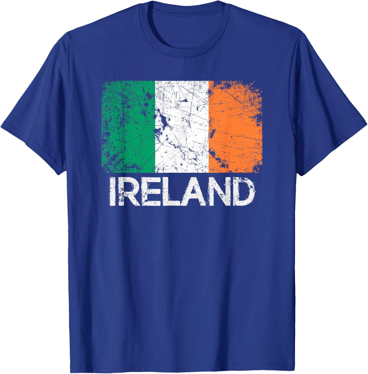 Irish Flag | Vintage Made In Ireland Gift T-Shirt - T-Shirt | Royal