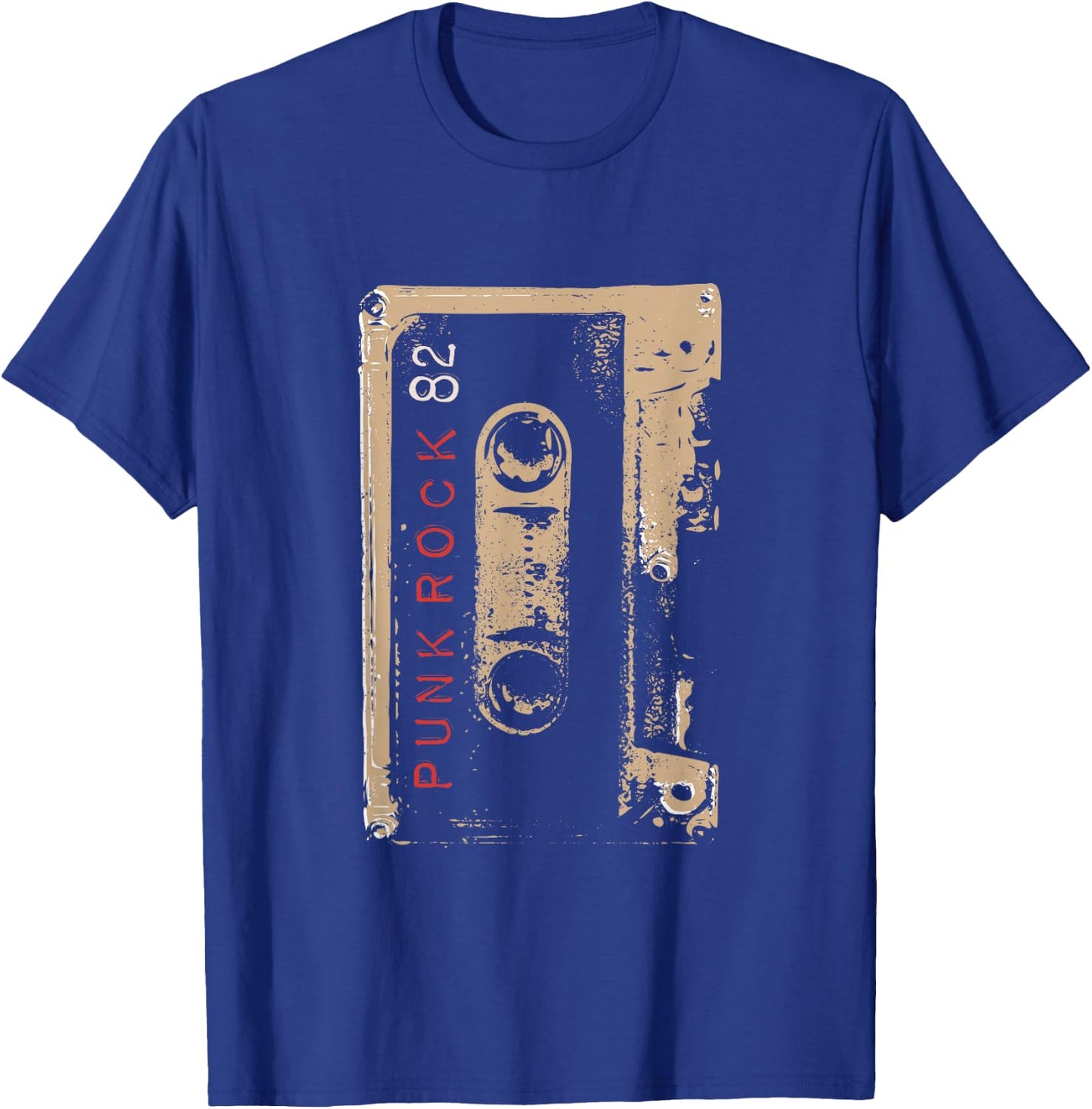 Punk Rock 80's Concert Mixtape Cassette Vintage T-Shirt - T-Shirt | Royal