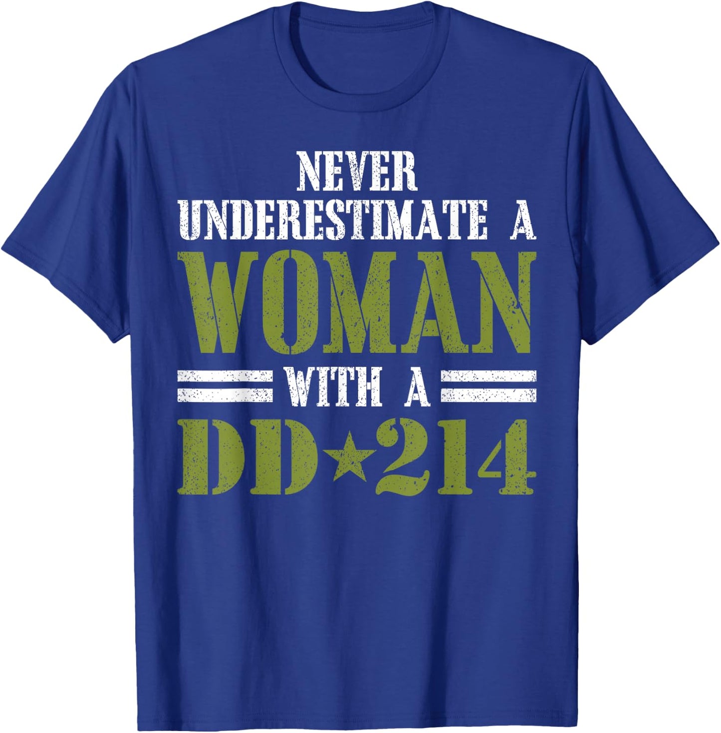Women with DD-214 Female Veterans Day Gift Shirt T-Shirt - T-Shirt | Royal