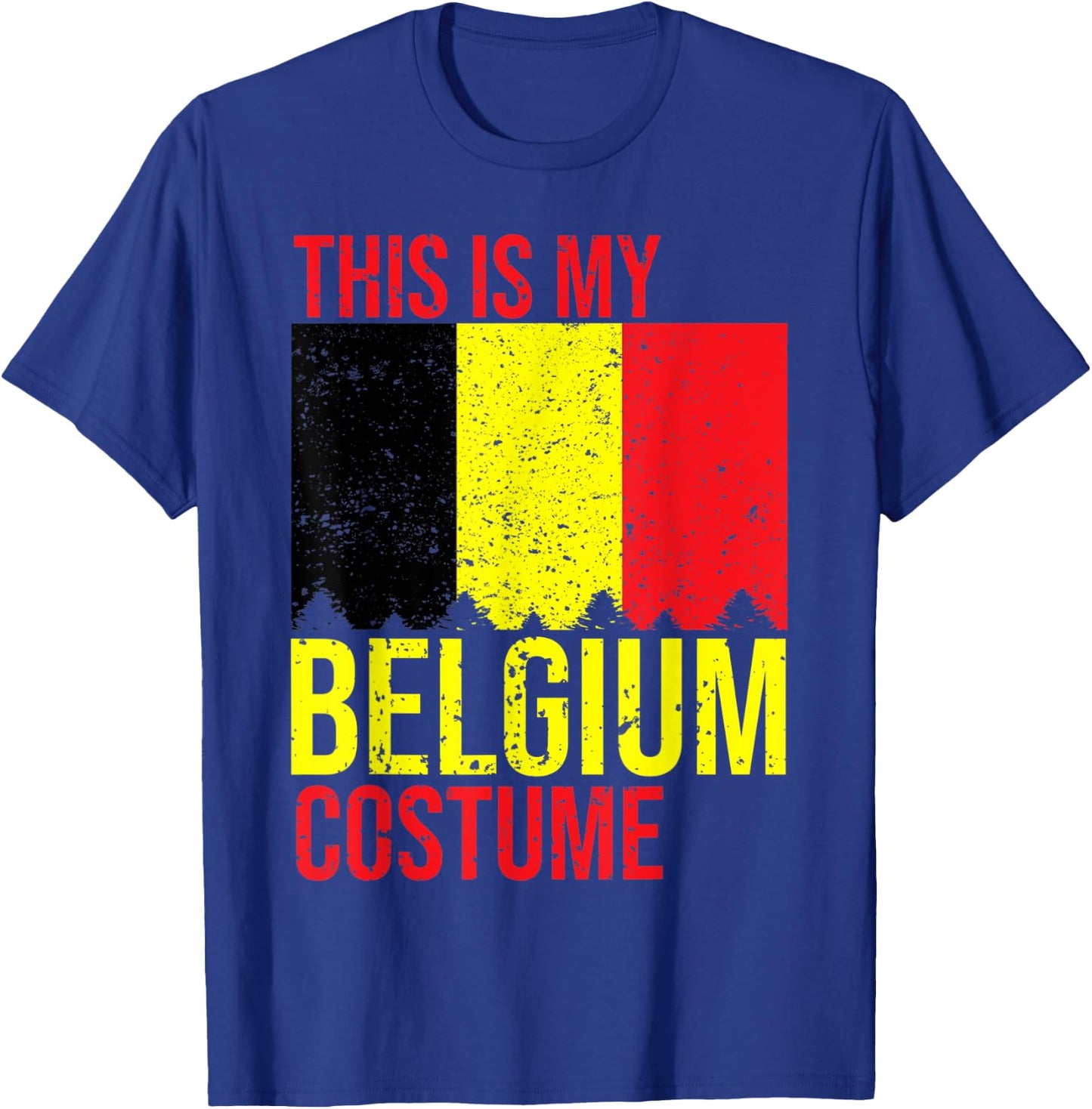 Vintage This Is My Belgium Flag Costume for Halloween T-Shirt - T-Shirt | Royal