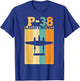 Vintage Warbird P-38 Lightning Fighter Airplane T-Shirt - T-Shirt | Royal
