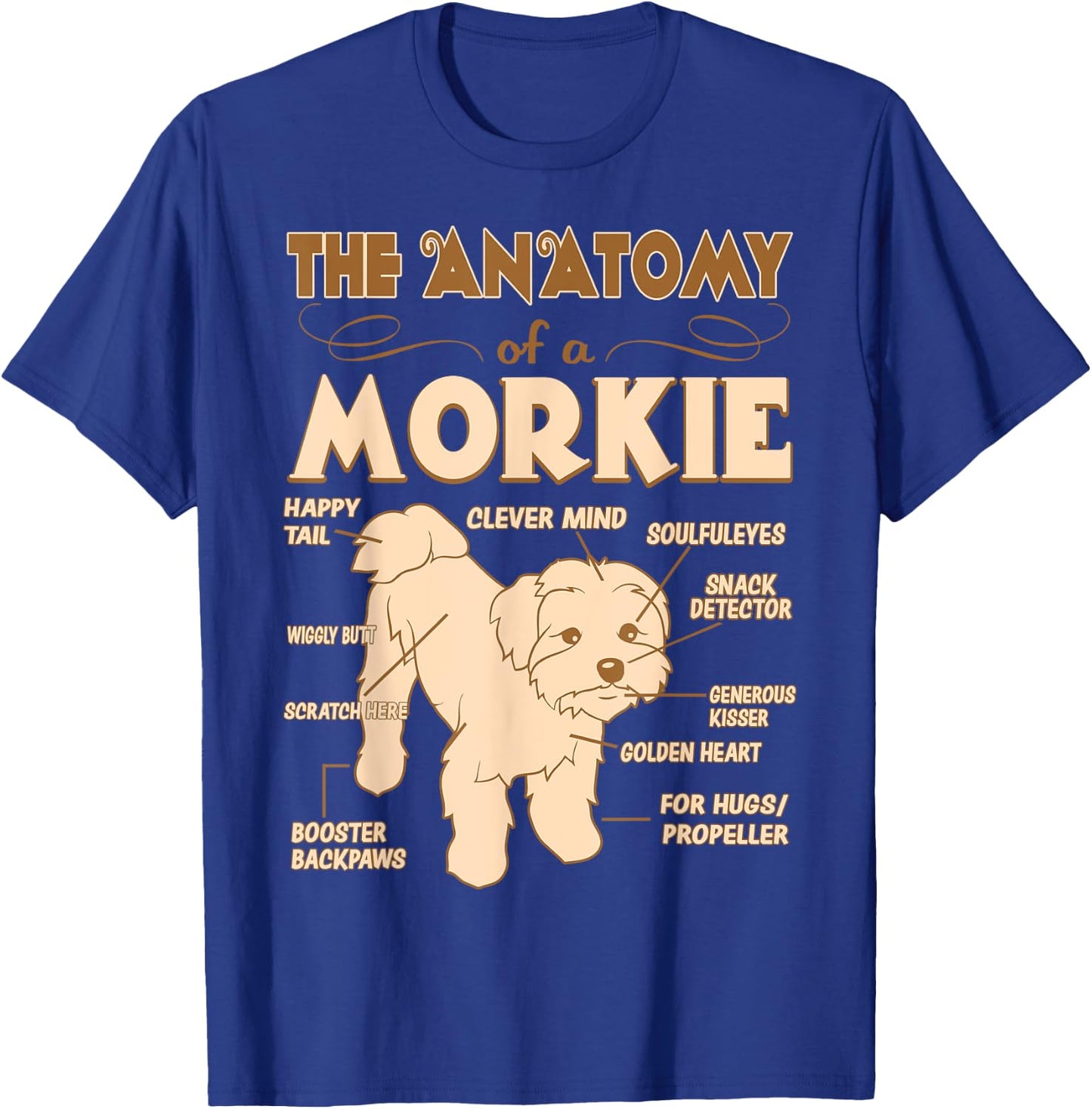 The Anatomy Of Morkie Pet Lovers Gift T-Shirt - T-Shirt | Royal