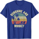 Vintage Sunshine and Whiskey Shirt Cool Retro Summertime Women T-Shirt - T-Shirt | Royal