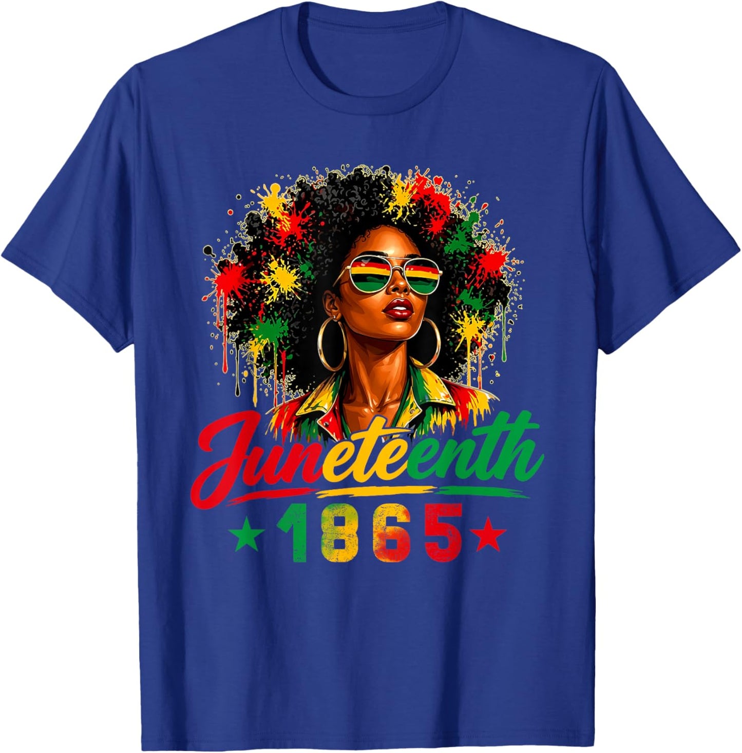Juneteenth Celebrating Freedom African American Women 1865 T-Shirt - T-Shirt | Royal