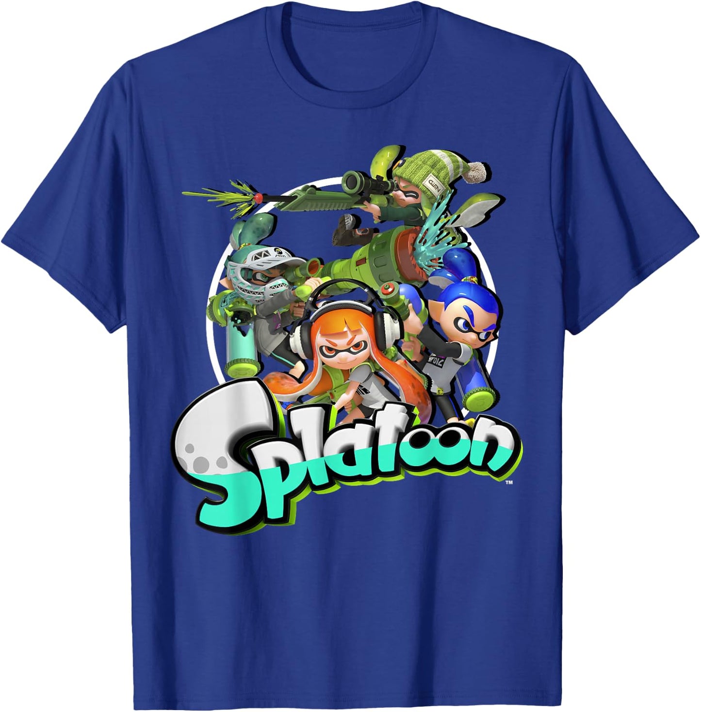 Nintendo Splatoon Inkling Squid Kids Logo Graphic T-Shirt - T-Shirt | Royal