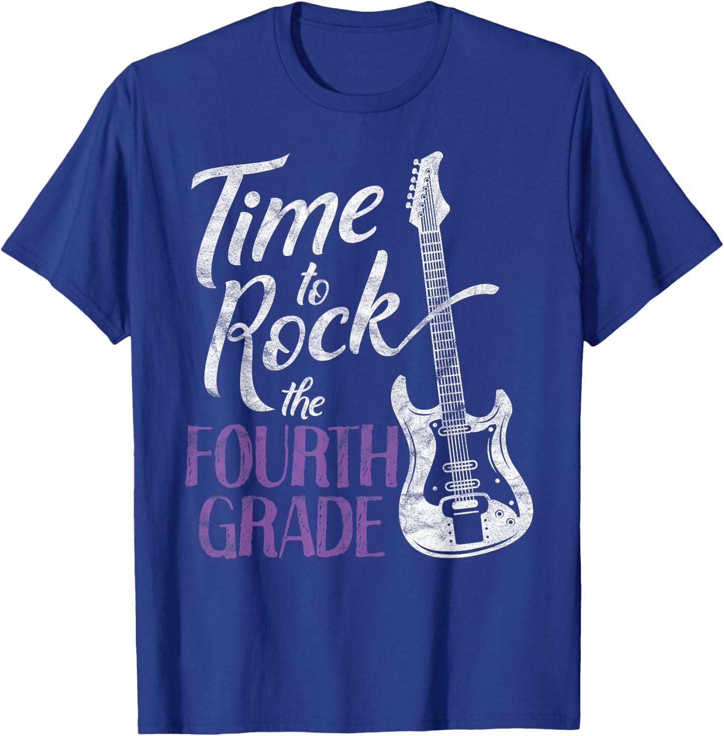 First Day of School Time to Rock the 4th Grade T-Shirt - T-Shirt | Royal