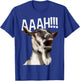 Halloween Screaming Goat AAAH!!! - Funny Crazy Goat T-Shirt - T-Shirt | Royal