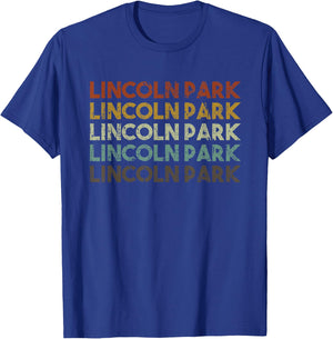 Lincoln Park, Michigan - Retro Vintage City Shirt T-Shirt - T-Shirt | Royal