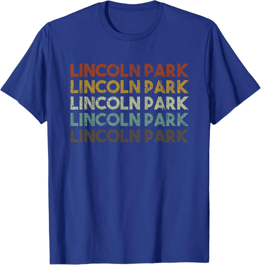 Lincoln Park, Michigan - Retro Vintage City Shirt T-Shirt - T-Shirt | Royal