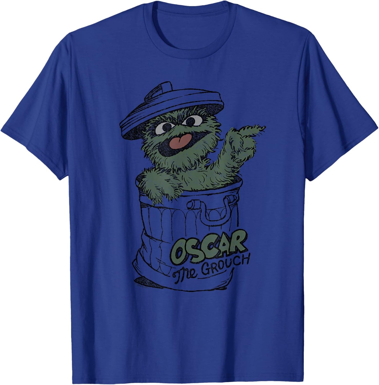 Sesame Street Oscar Early Grouch T-Shirt - T-Shirt | Royal