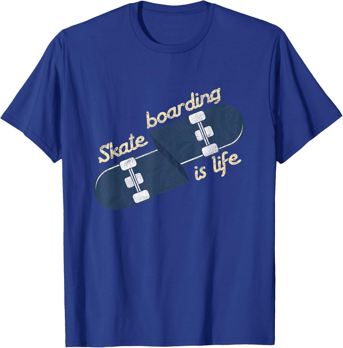 Cool Skater Skateboarding Is Life Skateboard T-Shirt - T-Shirt | Royal