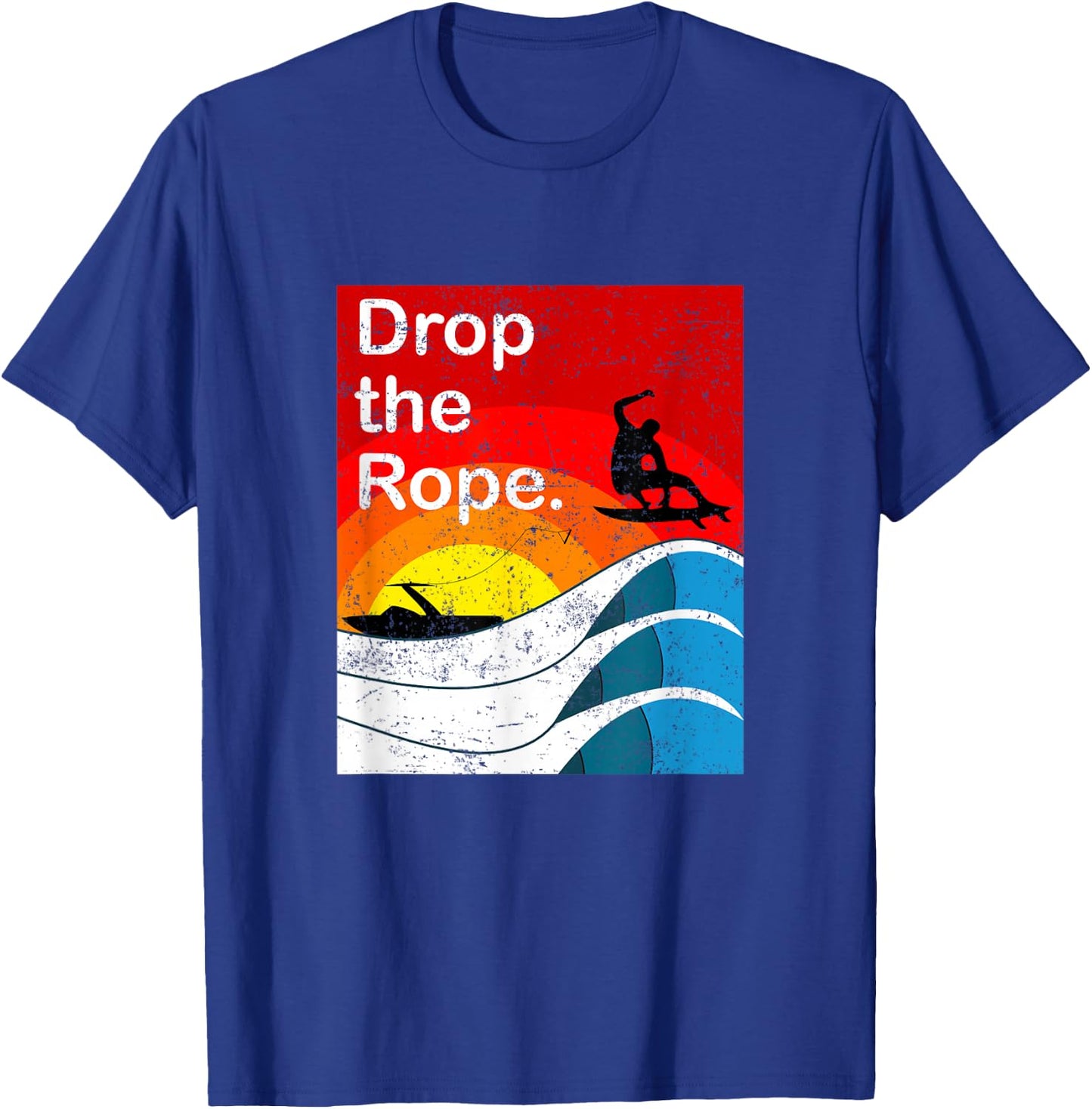 Drop the Rope Wakesurfing Wakesurf Vintage Wake Surf T-Shirt - T-Shirt | Royal