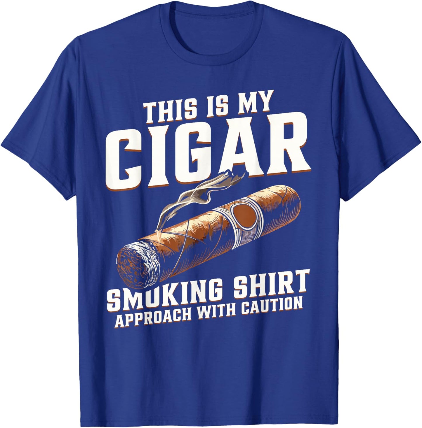 Cigars Smoking Cigar Smoke Men This Is My Cigar Smoking T-Shirt - T-Shirt | Royal