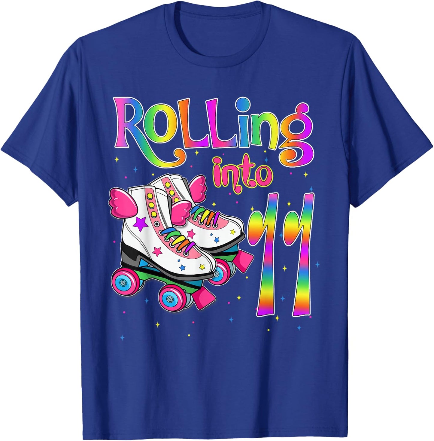 Rolling Into 11 Years Lets Roll I'm Turning 11 Roller Skate T-Shirt - T-Shirt | Royal