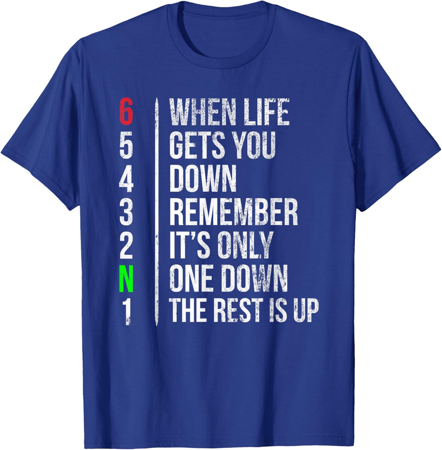 Motorbike Motorcycle Gears When Life Gets You Down T-Shirt - T-Shirt | Royal