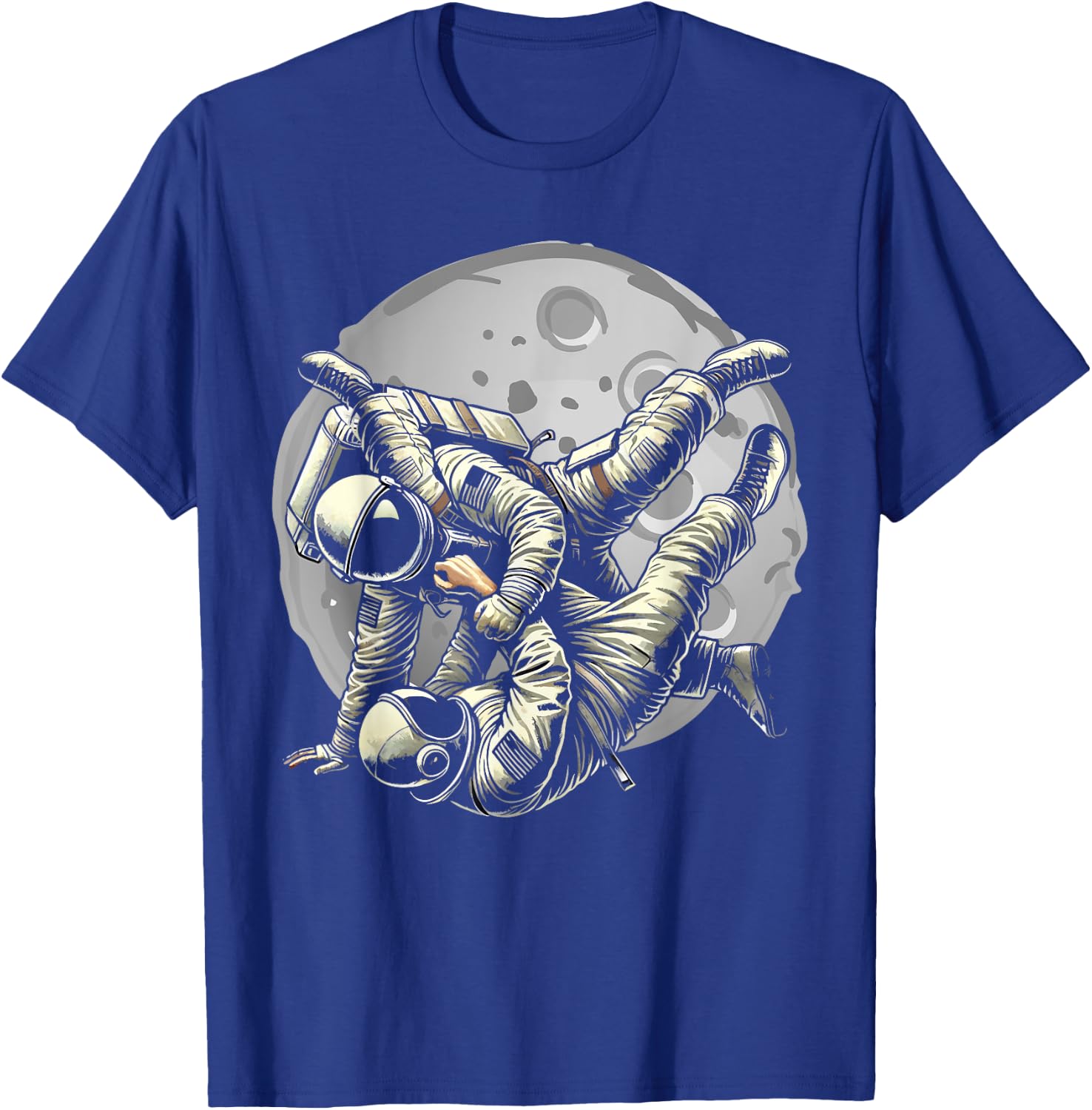 Galaxy BJJ Astronaut Flying Armbar Jiu-Jitsu T-Shirt - T-Shirt | Royal
