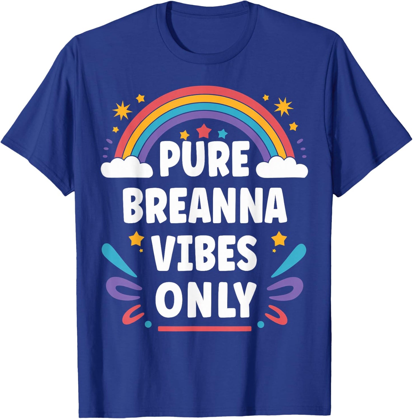 BREANNA Vibes Only Cute Retro Girls BREANNA Name T-Shirt - T-Shirt | Royal