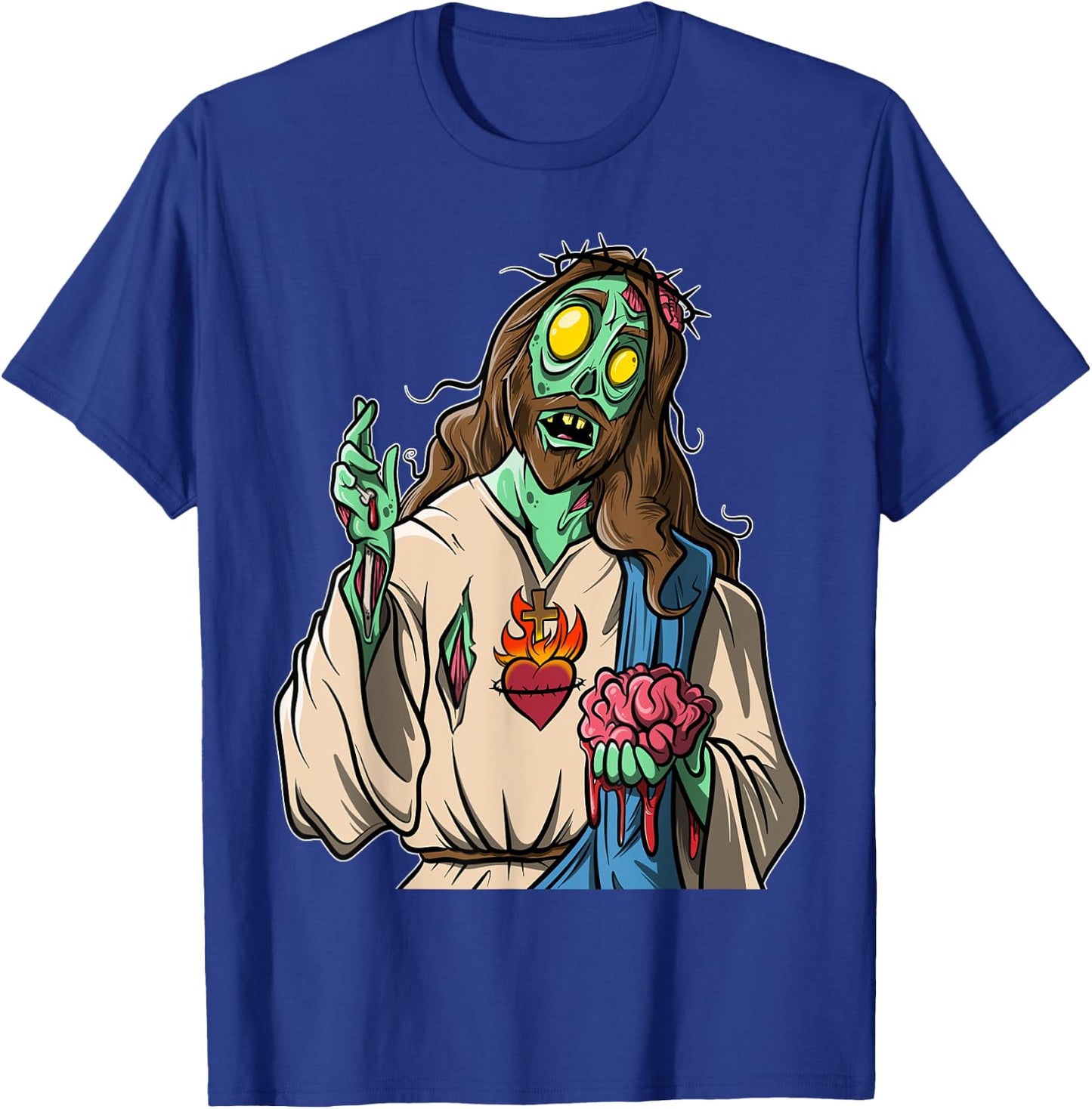 Zombie Jesus Halloween T-Shirt - T-Shirt | Royal