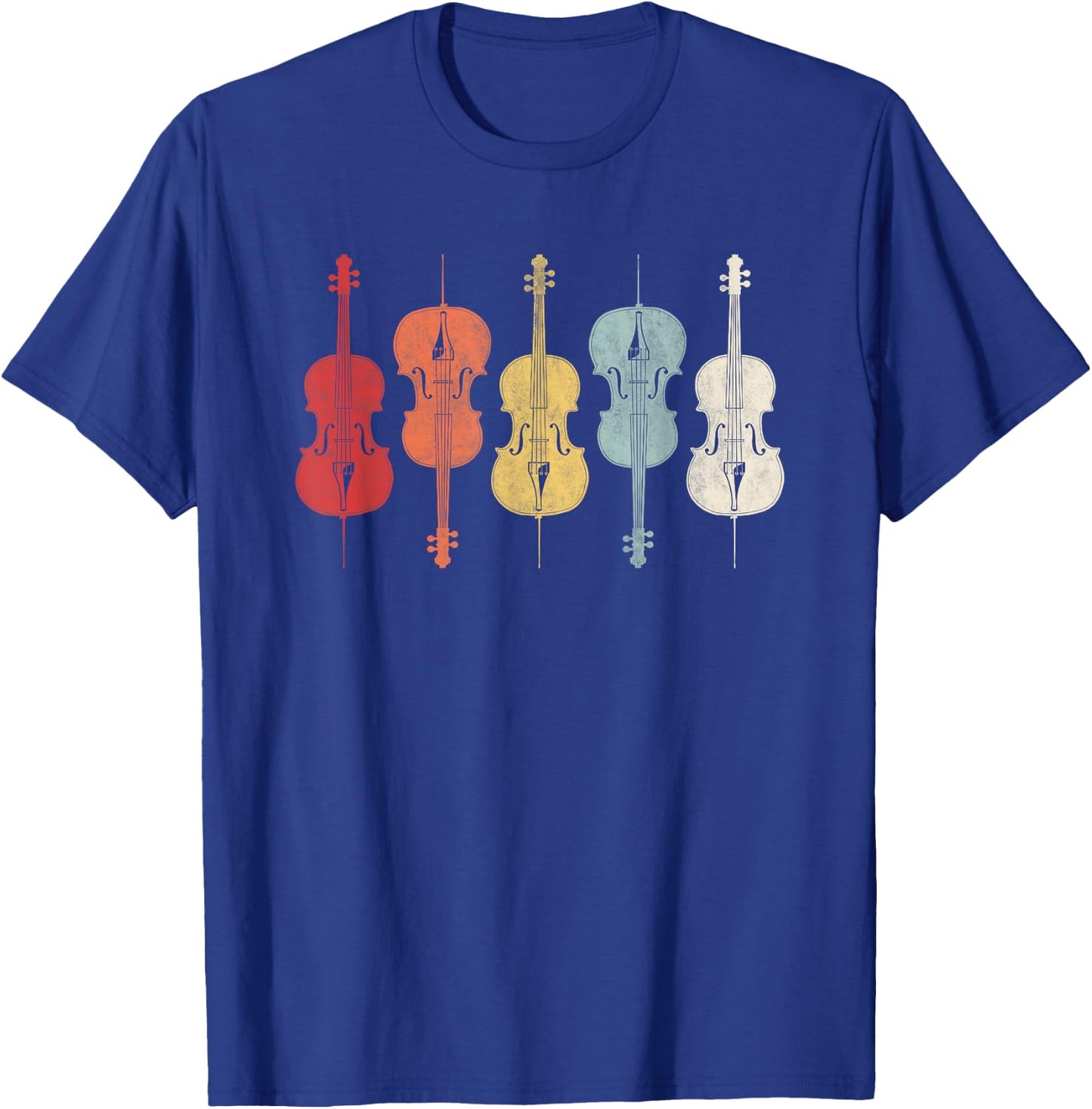 Vintage Retro 70s Orchestra Shirt For Cello Player T-Shirt - T-Shirt | Royal