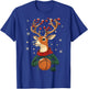 Christmas Pajamas Boys Basketball Reindeer T-Shirt - T-Shirt | Royal