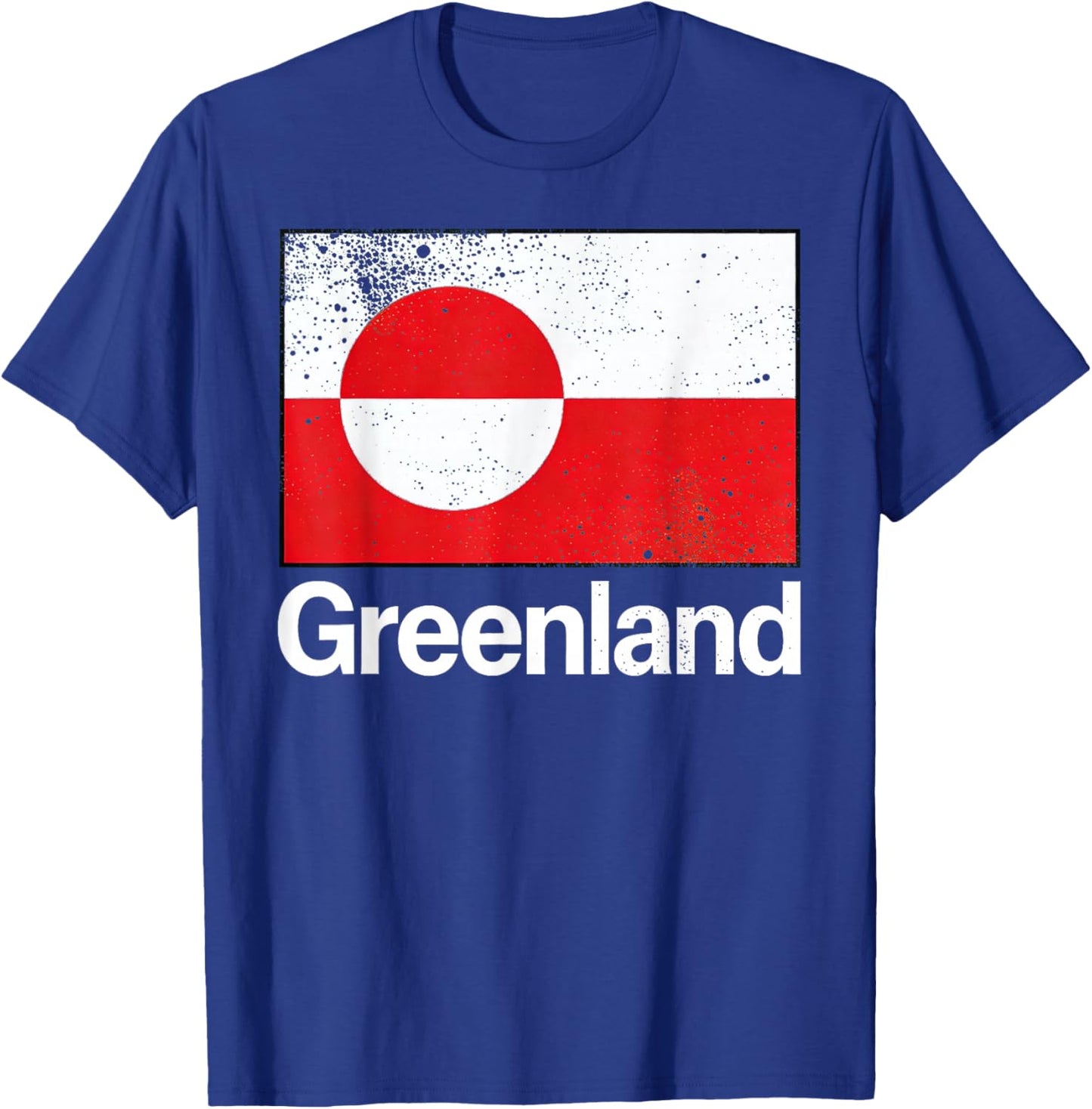 Vintage Greenland Flag Retro Men Women Kids T-Shirt - T-Shirt | Royal