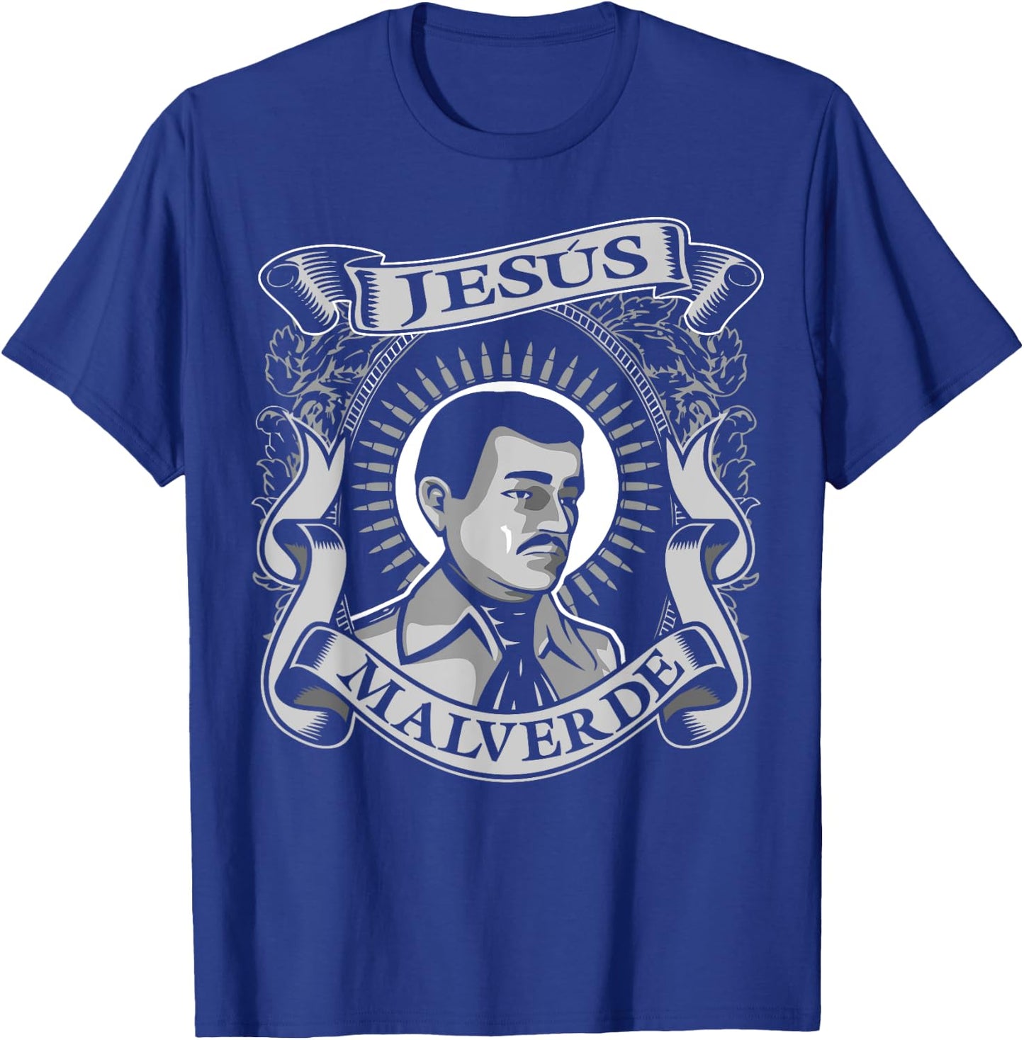 Jesus Malverde Mexican Hero Angel Of The Poor T-Shirt - T-Shirt | Royal