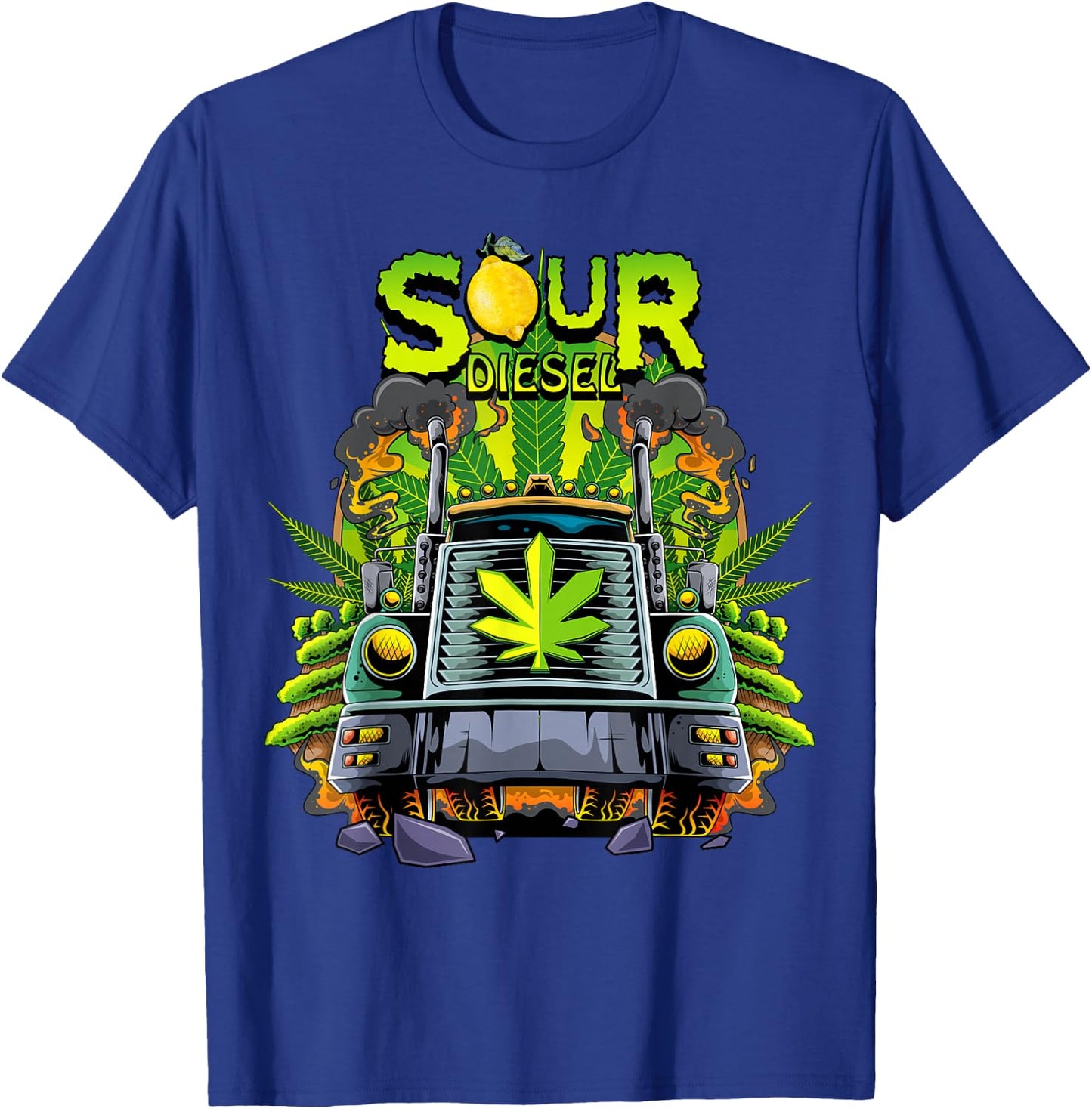 Weed Sour Diesel Strain Truck Cannabis Men Women Sour Diesel T-Shirt - T-Shirt | Royal