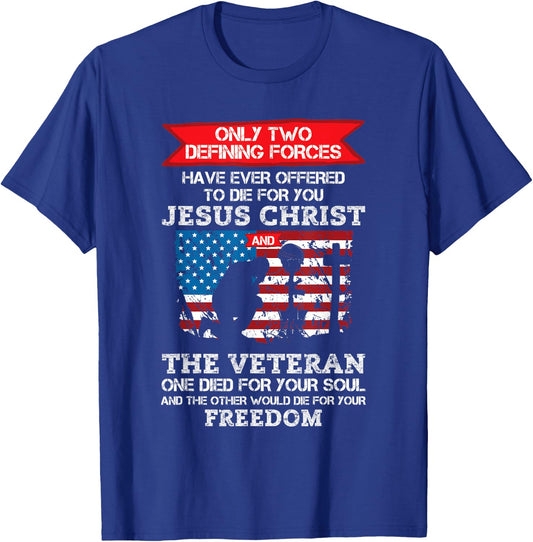 Honor Our Vets, Christian Veterans T-Shirt - T-Shirt | Royal