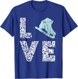 Ice Skating Lover Shoes Ice Skater Sport Figure Skating T-Shirt - T-Shirt | Royal
