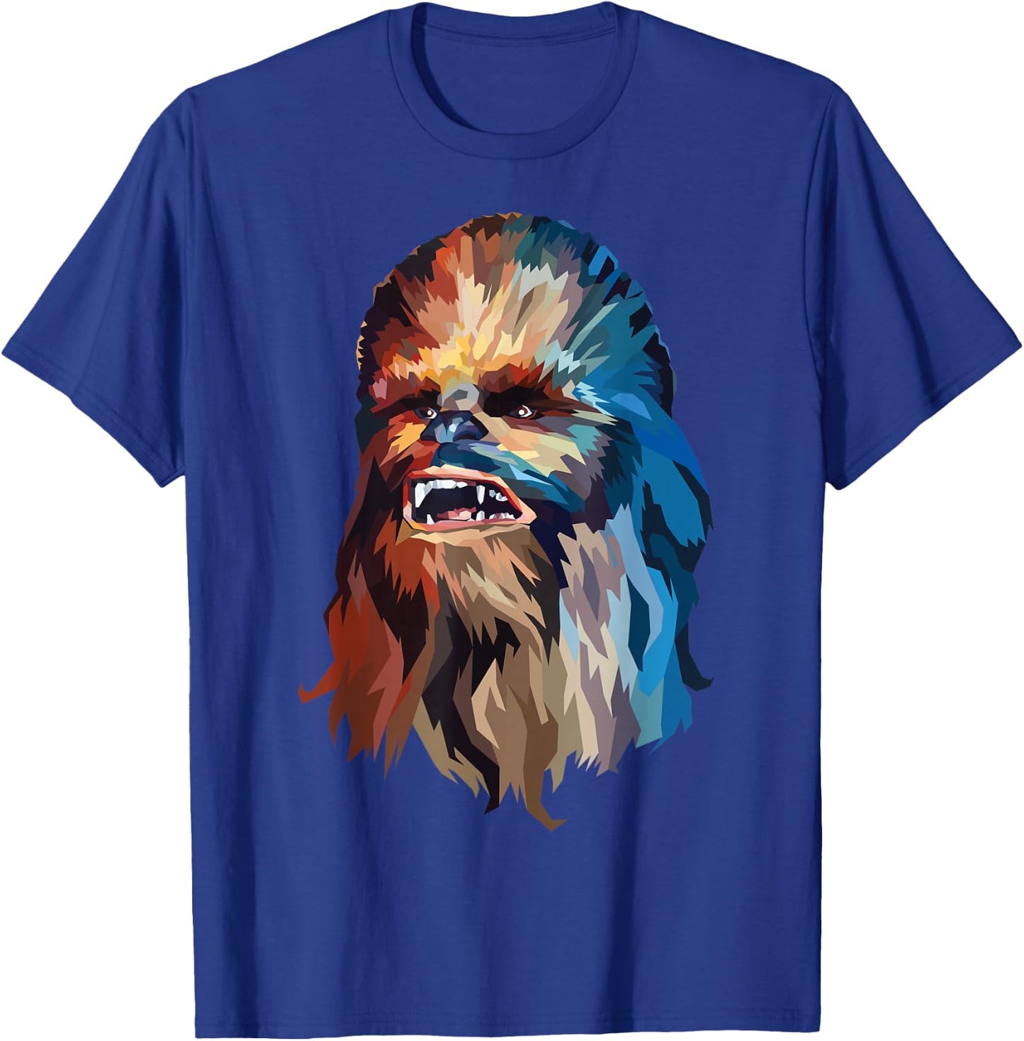 Star Wars Chewbacca Awesome Geometric Style Chewie Portrait T-Shirt - T-Shirt | Royal