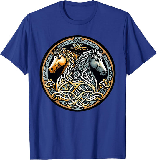 Celtic Viking Horses s Celtic Knot Style s Horse Lover T-Shirt - T-Shirt | Royal