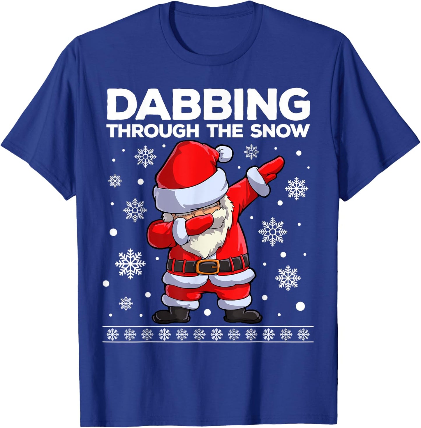 Christmas Santa Dabbing Through The Snow Xmas Boys Men Dab T-Shirt - T-Shirt | Royal