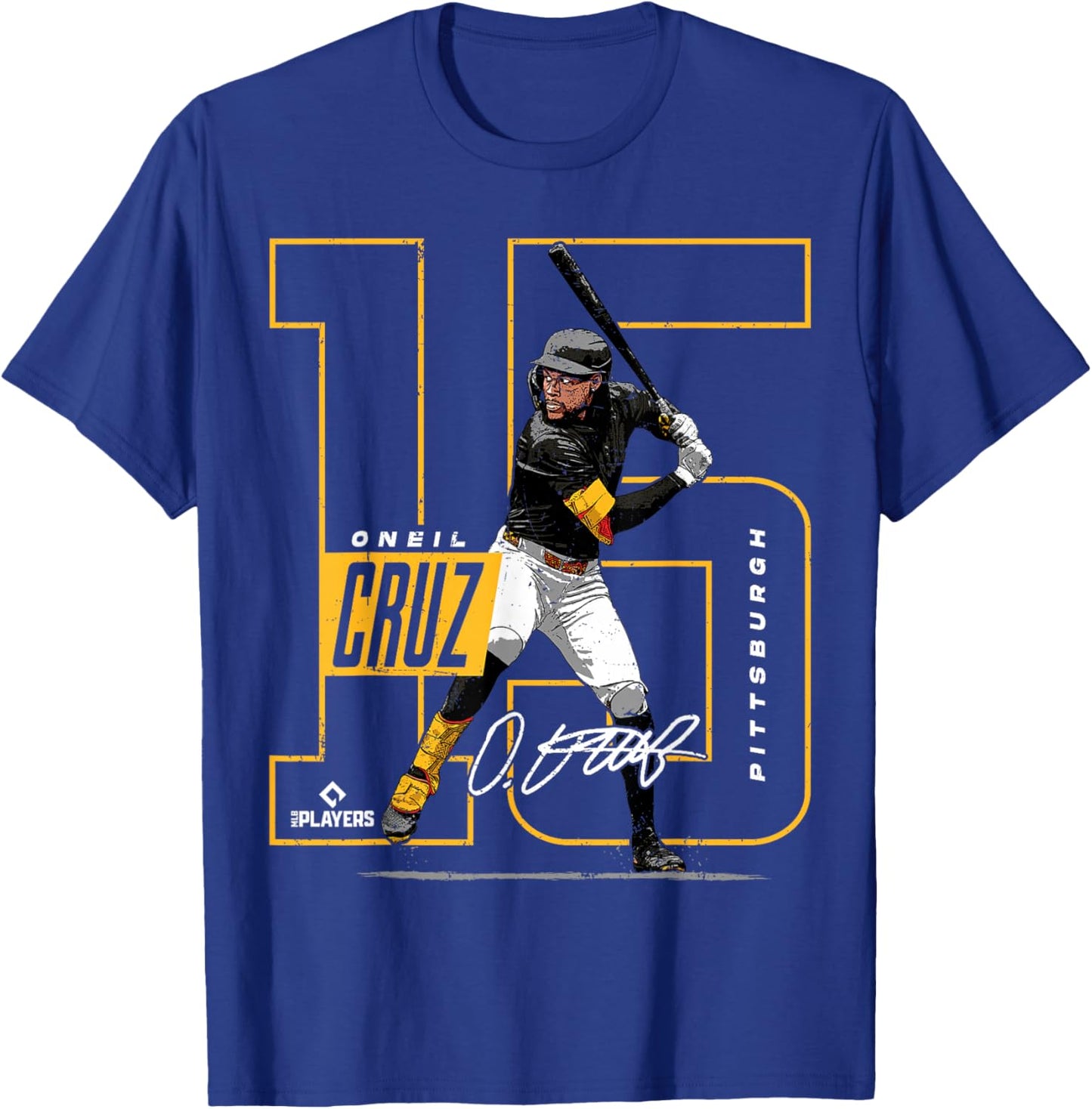 Oneil Cruz | Pittsburgh MLB Baseball Players | MLBOCR202M T-Shirt - T-Shirt | Royal