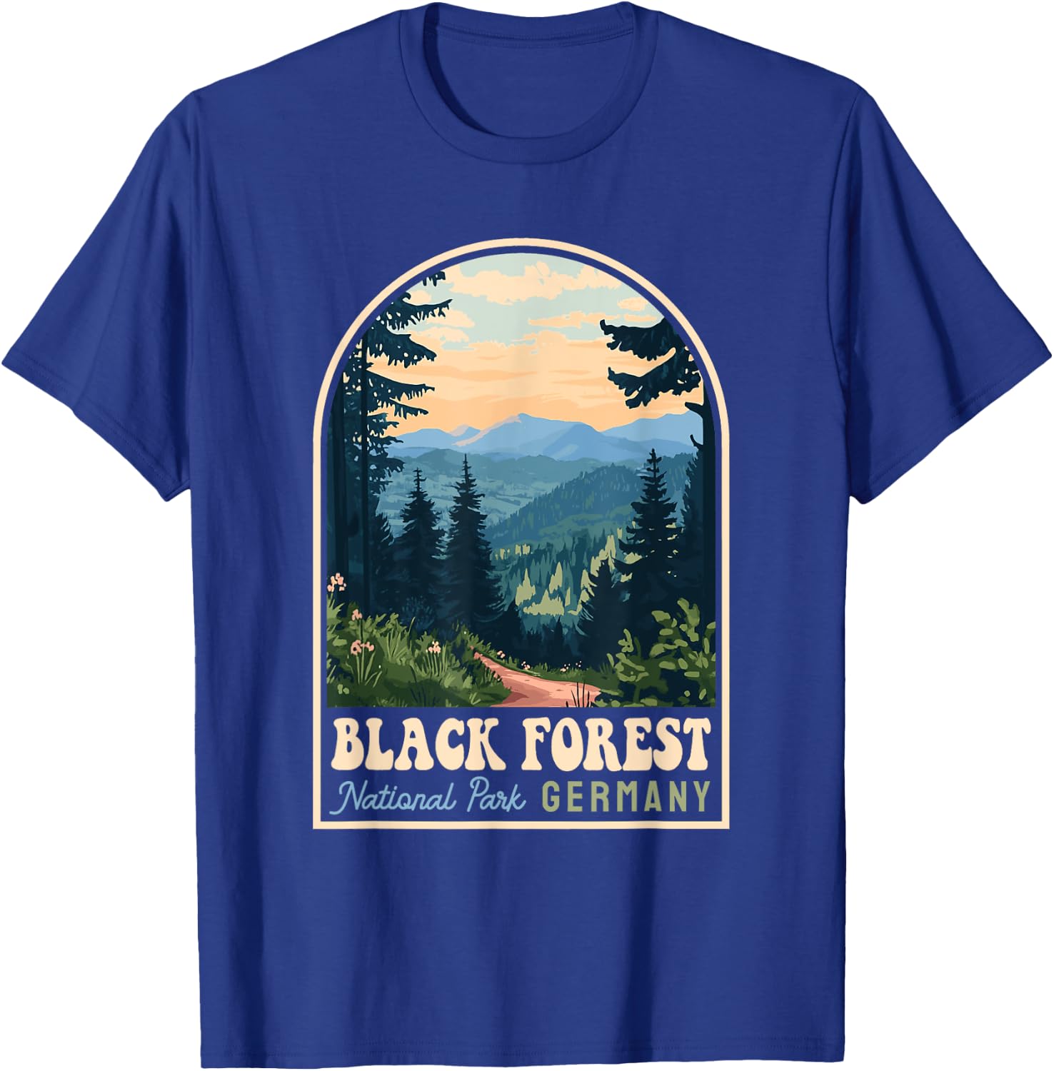 Black Forest National Park Germany Retro Travel Souvenir T-Shirt - T-Shirt | Royal