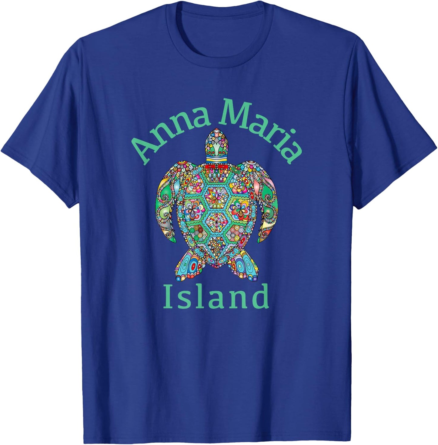 Anna Maria Island Tribal Turtle Gift T-Shirt - T-Shirt | Royal