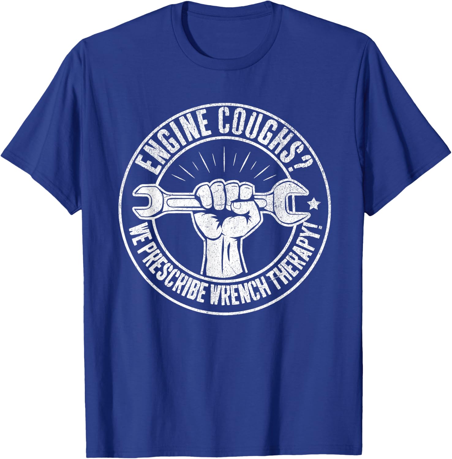 Funny Mechanic Car Builder Auto Repair Garage Wrench T-Shirt - T-Shirt | Royal