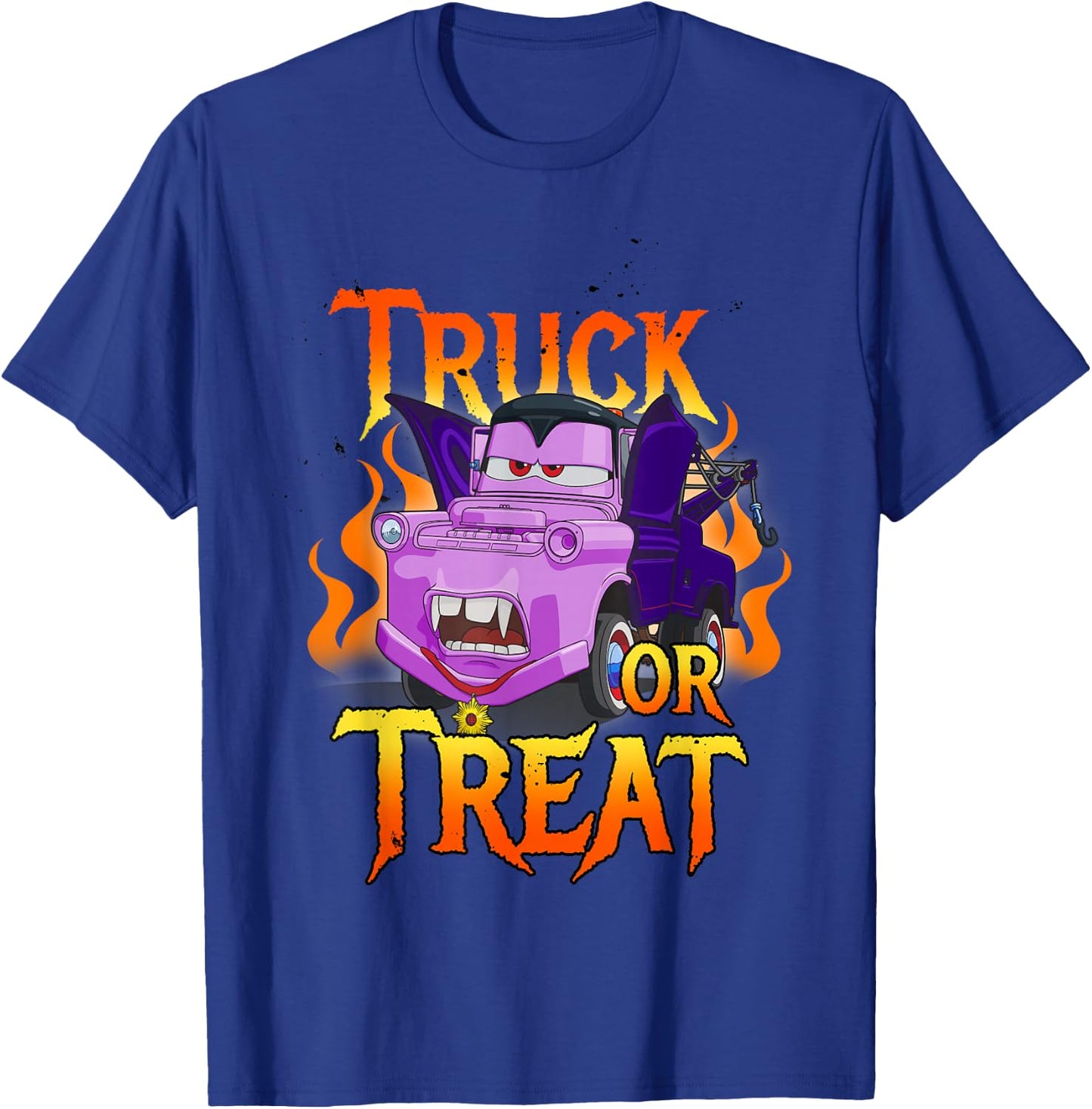 Disney Pixar Cars Halloween Vampire Truck Or Treat T-Shirt - T-Shirt | Royal