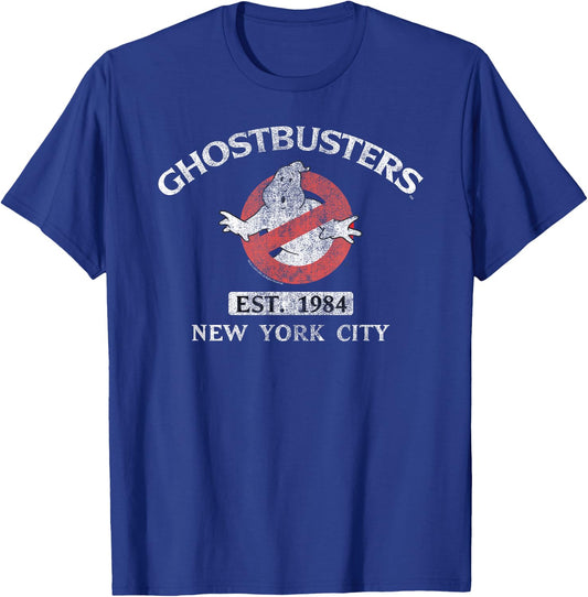 Ghostbusters Est. 1984 New York City Retro Movie T-Shirt - T-Shirt | Royal