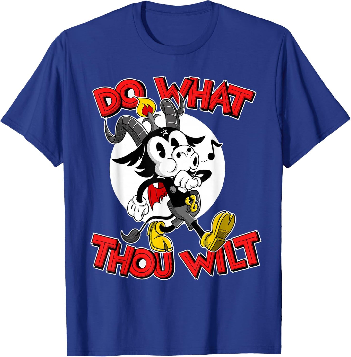 Do What Thou Wilt Baphomet 30s Cartoon Occult Esotericism T-Shirt - T-Shirt | Royal