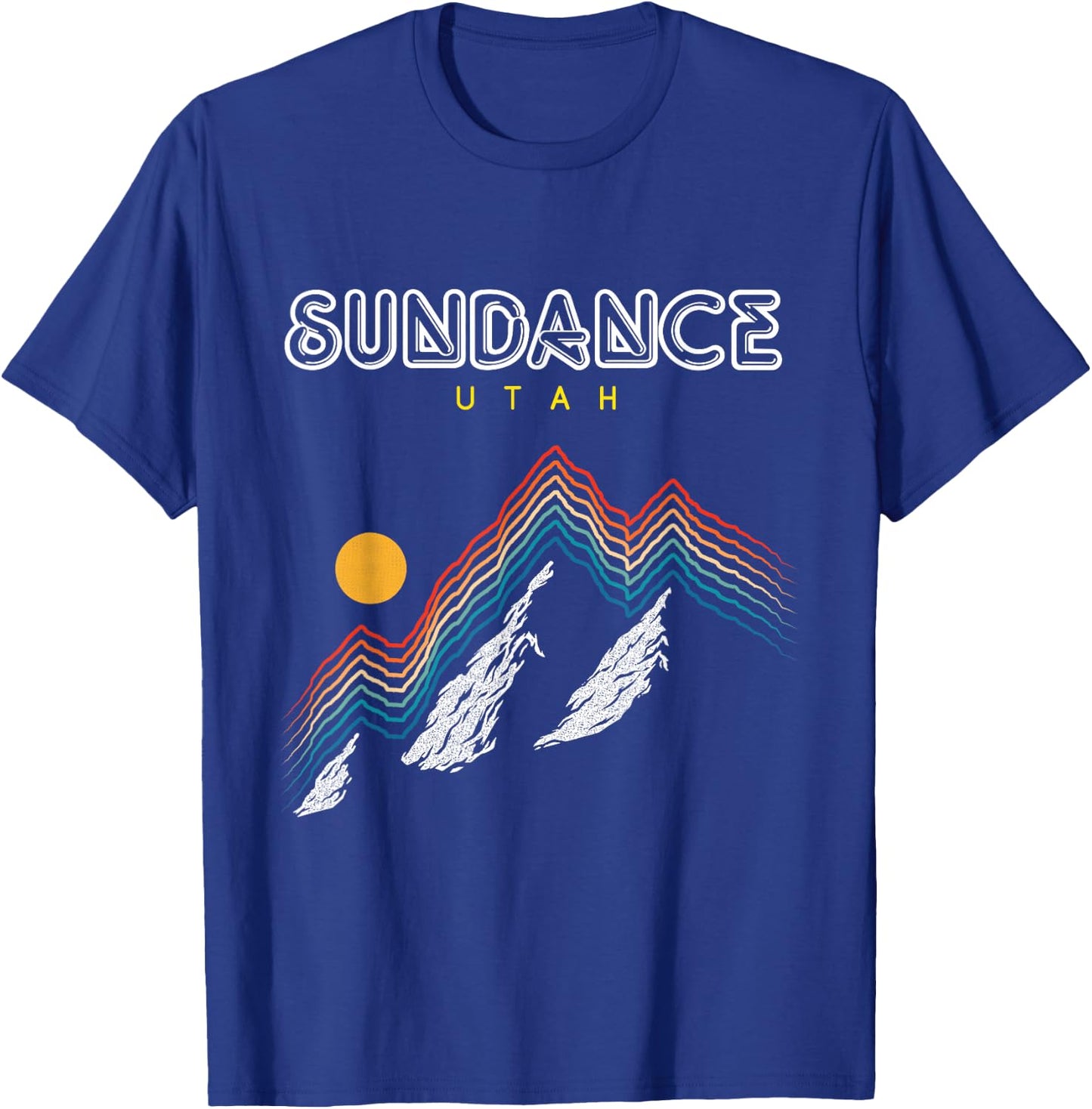 Sundance Utah - USA hiking and climbing 1980s Retro Design T-Shirt - T-Shirt | Royal