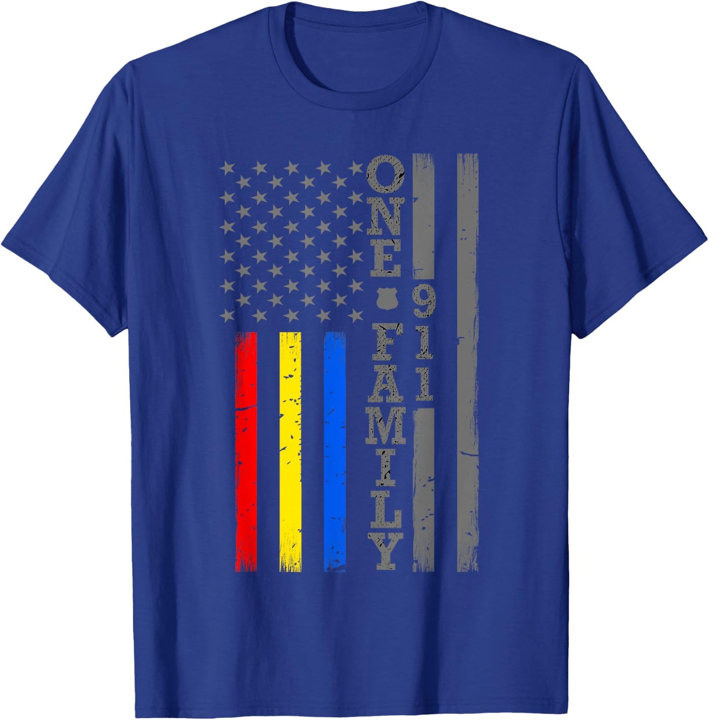 Fire Police Dispatcher 911 Emergency Services T-Shirt - T-Shirt | Royal