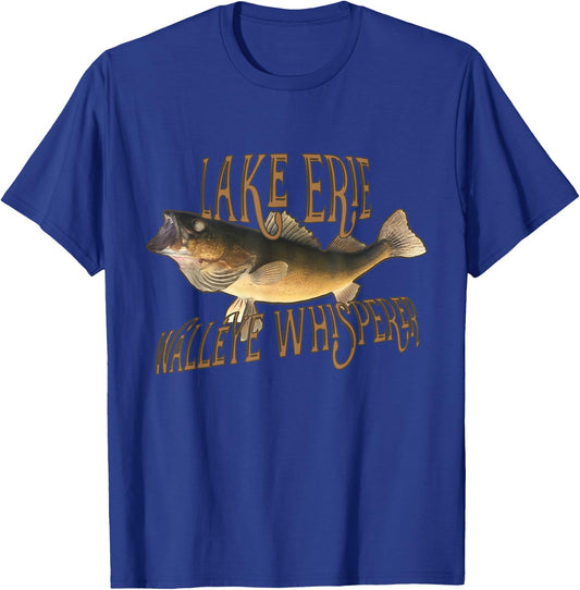 Lake Erie Walleye Whisperer Fishing T-Shirt - T-Shirt | Royal