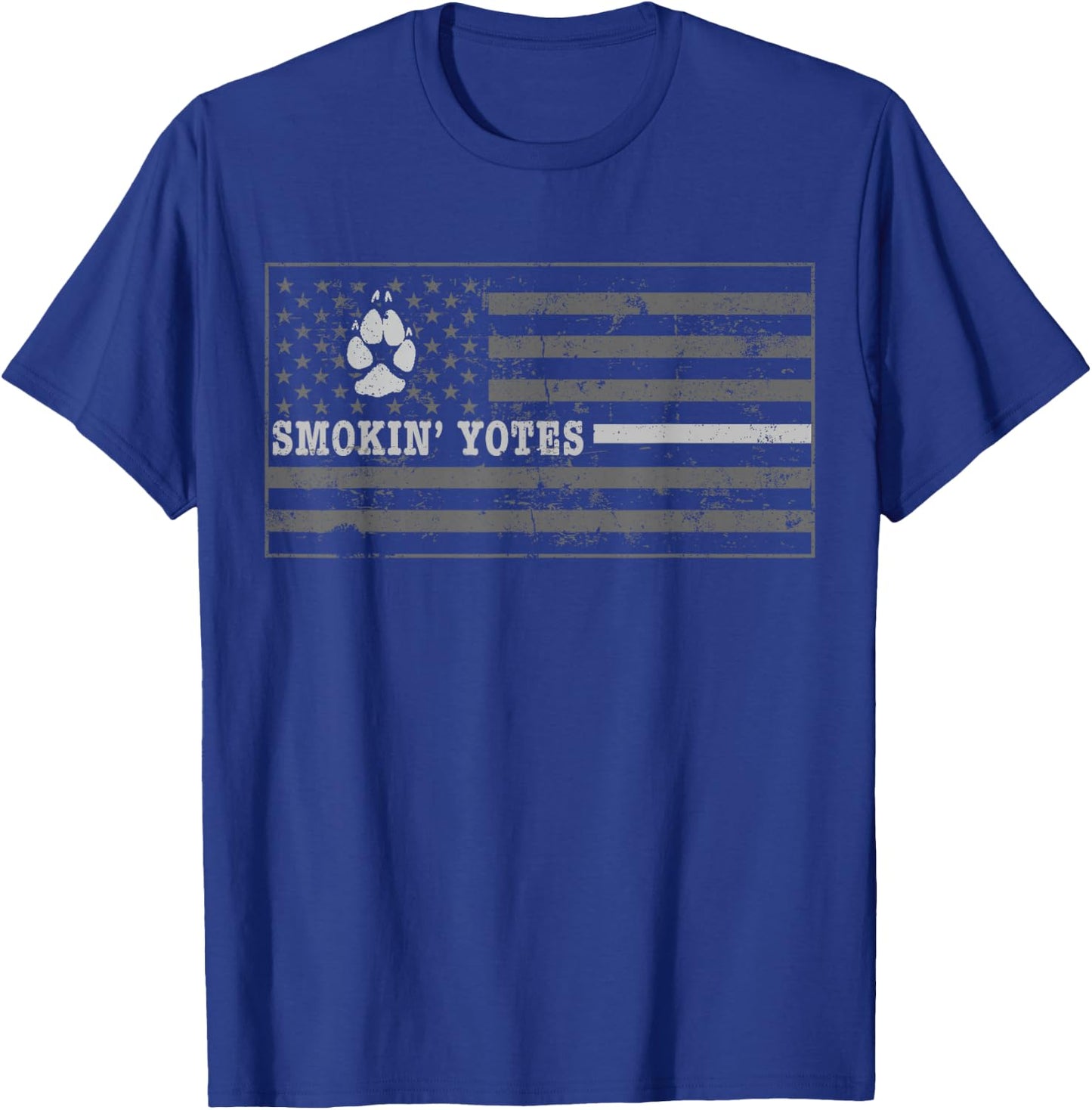 Coyote Hunting Smokin Yotes American Flag Yote Hunting Shirt Girls Kids Men T-Shirt - T-Shirt | Royal