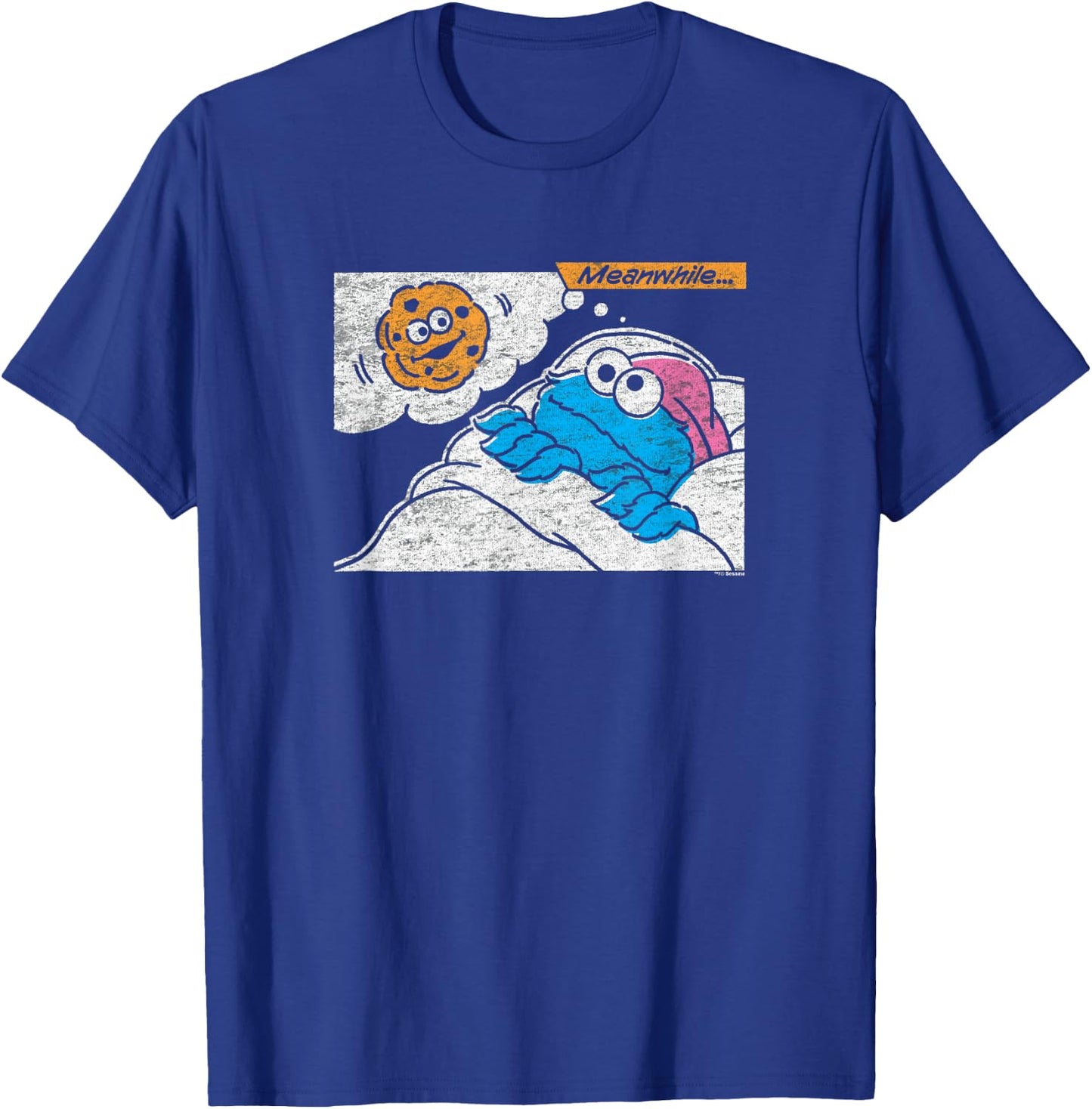 Sesame Street Cookie Monster Meanwhile T-Shirt - T-Shirt | Royal
